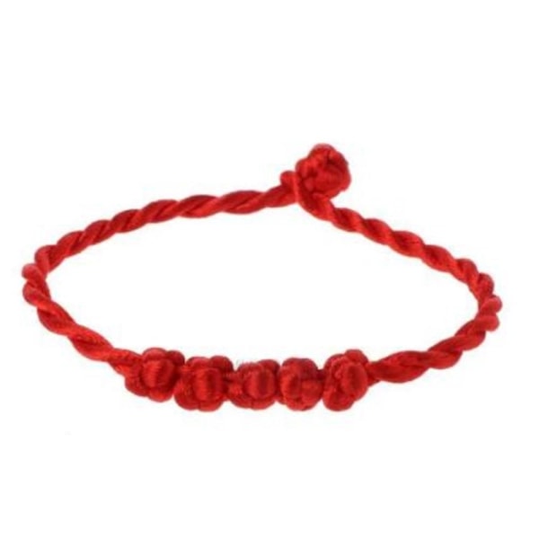 Röd String Armband Weave Armband 2 - Perfet