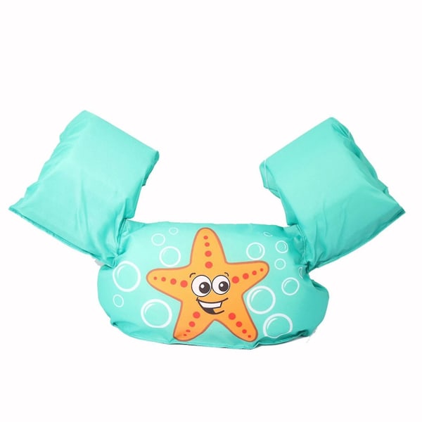 Småbarnslivvest Svømmefloater for småbarn Jenter og Gutter Barn Svøm A - Perfet Green Starfish