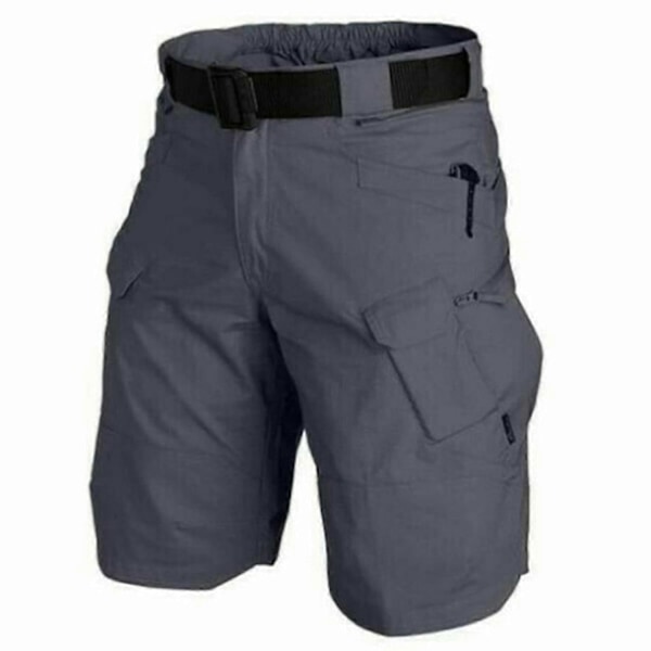 Vattentäta Shorts Herr Cargo Shorts Avslappnad Passform Vattenavvisande Arbets Vandringsshorts-Perfet Gray 5XL