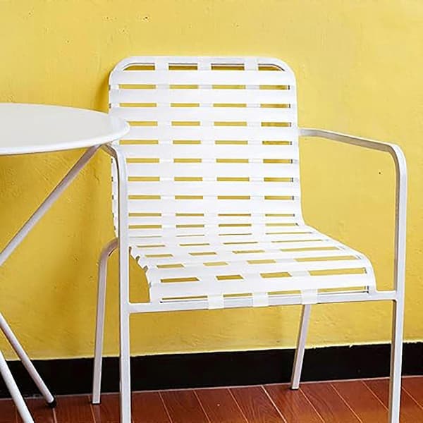 Vinylstropper til reparation af terrassestole DIY Reparationsstropper til havestole Sort-Perfet White