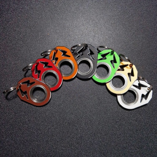 Nøkkelring Spinner Metal Fidget Toys Spinnende nøkkelring - Perfet Black