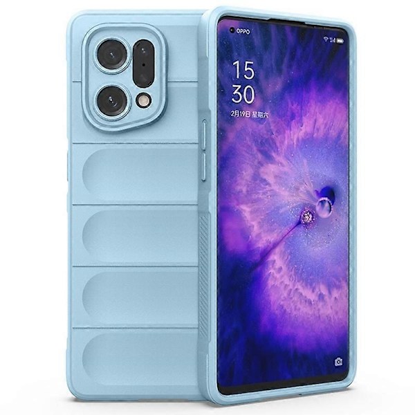 för Oppo Find X5 Stötsäkert Flexibelt Mjukt TPU Halkfritt Kant Mobiltelefon Skydd Robust Baksida - Perfet Baby Blue