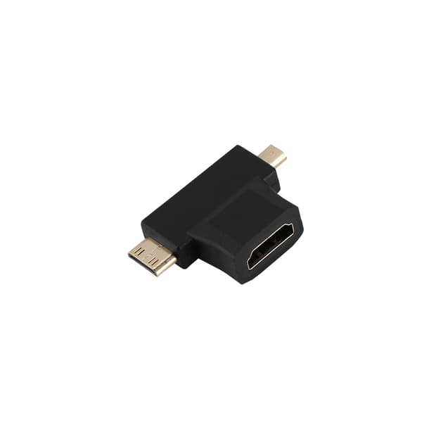HDMI-VGA-sovitin, T-tyypin Micro Mini HDMI -liitin, digibokseille (PS4, Xbox 360), musta