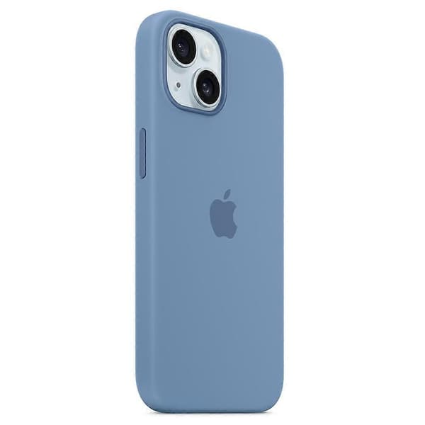 Kompatibel med iPhone 15 Skal Kompatibelt med MagSafe Flytande Silikon Telefonskal - Perfekt Blue