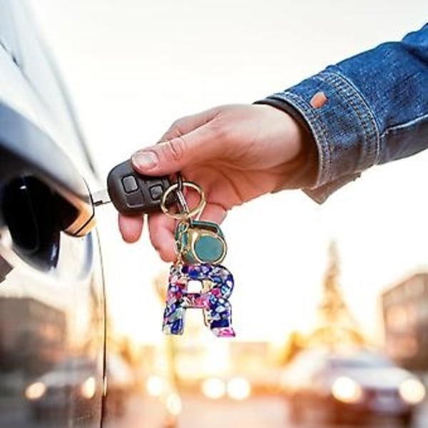 Avaimenperä ja kaulanauha Äitienpäivän mukautettu luova avaimenperä 26 Englannin kirjainta viehätys avaimenperä H- Perfet