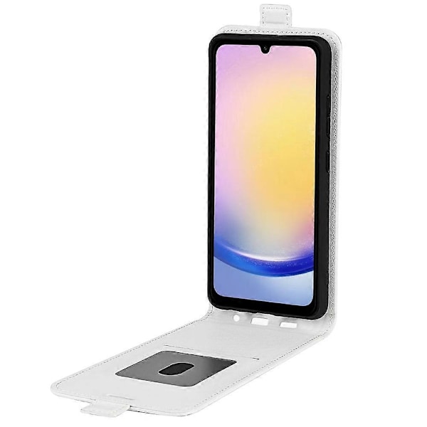 Kompatibel med R64 Tekstur Vertikal Flip Lær Telefonveske-Perfet White For Samsung Galaxy A26 5G