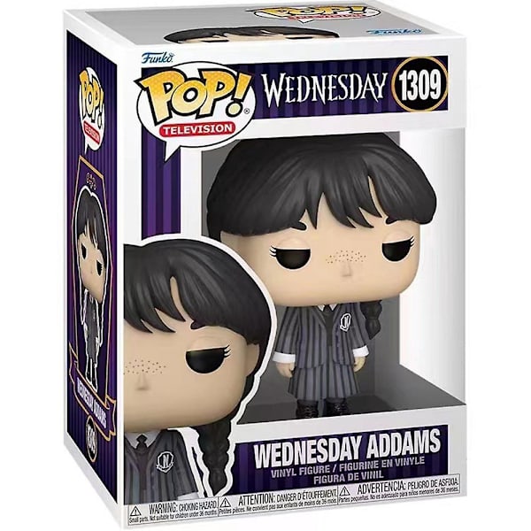 Funko pop! TV Wnesday Addams #1309 #1310 Vinylfigur til - Perfet Wednesday Uniform