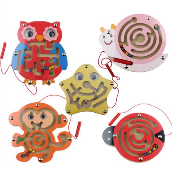 Children Busy Board DIY Accessories Mini Magnetic Maze Kids Edu - Perfet Multicolor A1