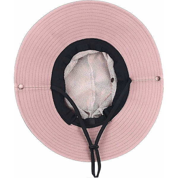 Solhatt för damer, sommar, strand, bred brätte, UV-skydd, hopfällbar hästsvanshinkhatt från inHan-Perfet Pink