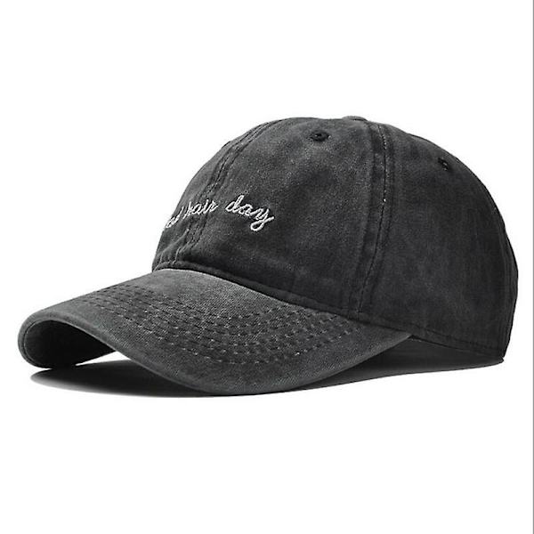 Kvalitetsvasket bomull Bad Hair Day Justerbar Solid Color Cap Unisex Par Cap Fashion Dad Hat Snapback Cap - Perfet 4 55-60cm