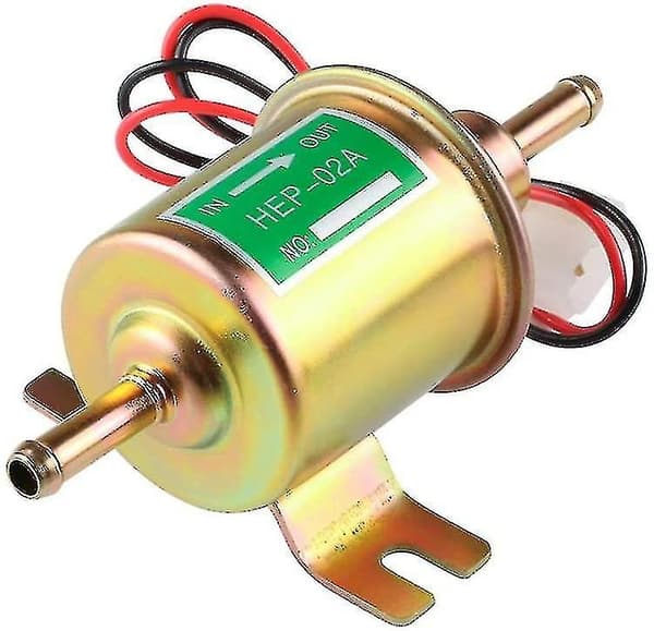12V kraftig elektrisk bränslepump i metall för bensin (guld) - Perfet