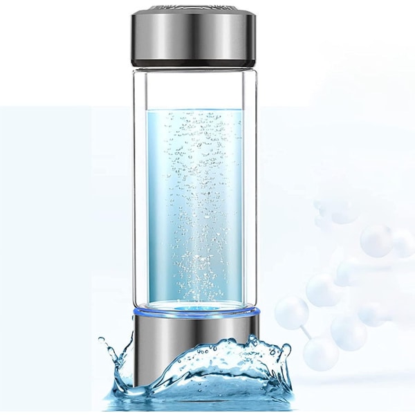 Hydrogen vandflaske Bærbar hydrogenrig vandglas Genopladelig ionvandgenerator Hydrogenrig vandkopgenerator til rejsehjem Sølv(80)
