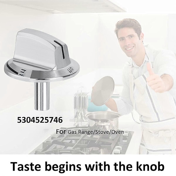 1 ST Uppgradering 5304525746 Lång Stång Spisknoppar Ersättningar, Kompatibel med Spis Ugn Knoppar-Perfekt