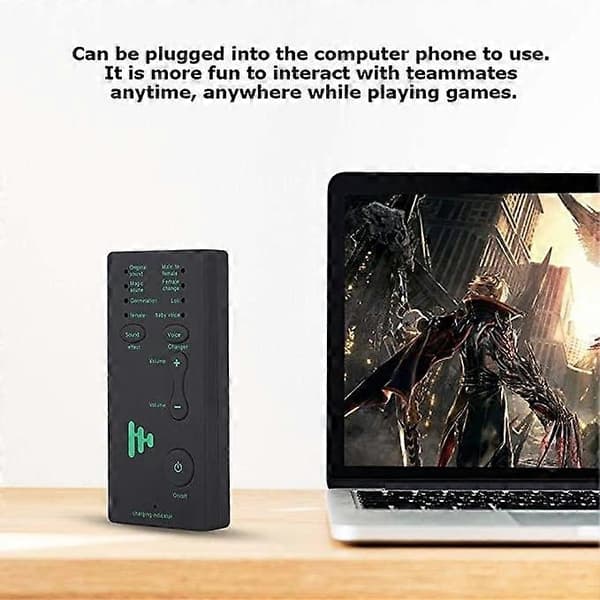 Stemmeskifter til PS4 Xbox One Bærbar Mikrofon Lydeffekt Live Broadcast Stemmeforklæder til Mobiltelefon PC Bærbare Computere PS4 Xbox One Spil - Perfekt
