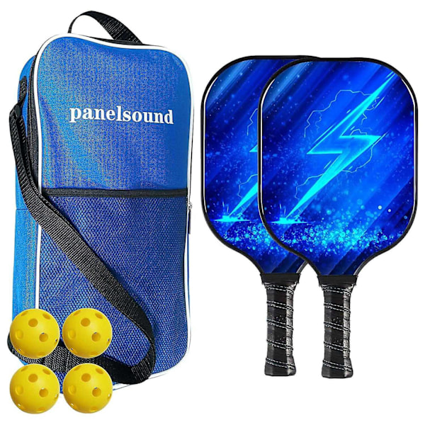 Pakke med 2 Pickleball-padler Lett Pickleball-padler, tynn og rask Pickleball-racketsett med C-Perfet