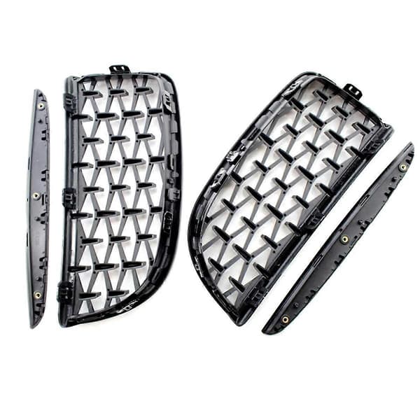 Front Grill Nyrer Kompatibel med 3 Serie E90 E91 2005-2008 51137120008 51137120007 Grill-Perfet