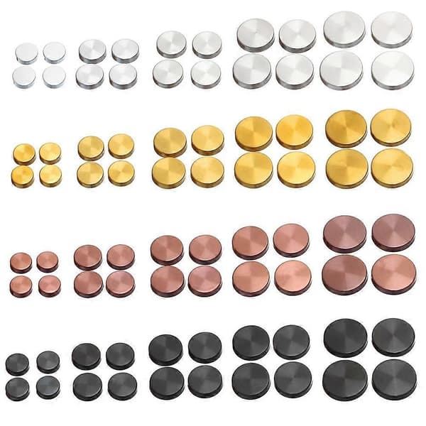 Speilfester i rustfritt stål Speilfikserspiker Skruer Dekorative hetter Dekorasjon Skruedeksler - Perfekt silver 25mm