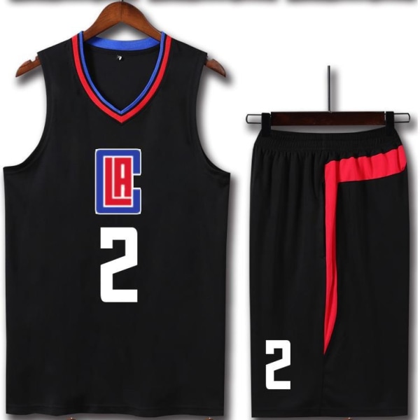 Los Angeles Clippers Leonard 2 T-skjortesett for basketballtrøye - Perfet Children (75-90cm)