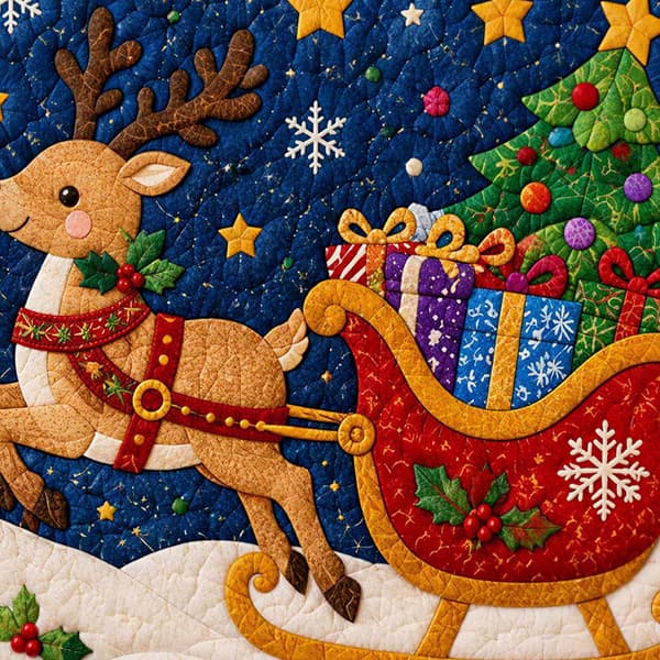 Kinusaiga tekstilkunstsett | DIY 3D-julesett med tekstilstempling for voksne Elk