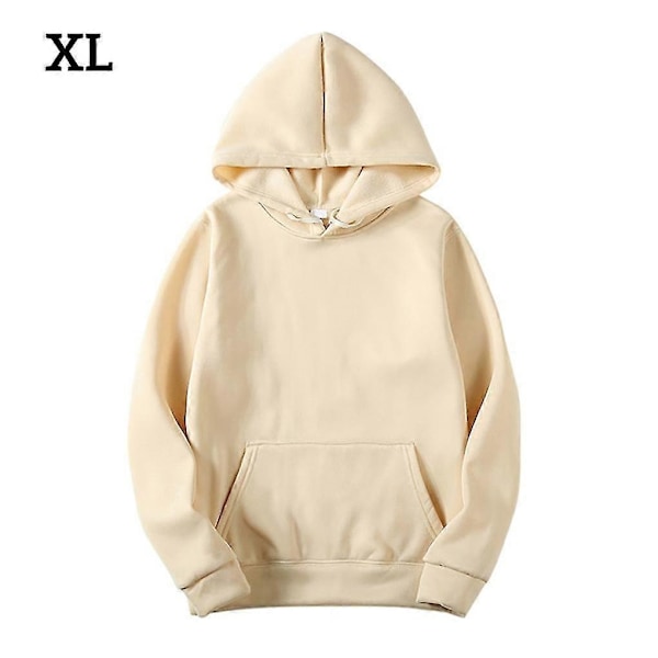 Unisex Bomuldstrøje med Snørehætte - Perfekt Khaki XL