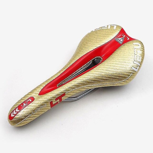 Lietu Sykkelsal Landeveissykkel Skinn Carbon Sadelpute Mtb Sykkel Frontpute Sykkel Gel Cover Selle Italia Sykkeldeler - Perfet GOLD-RED