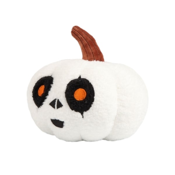 halloween pumpa kuddar, vit teddy fleece 3D pumpa-formade slängkuddar dekoration - Perfet style 2