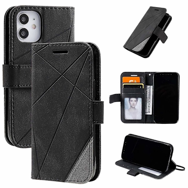 Fodral Kompatibelt med iPhone 11 Läder Magnetiskt Foliofodral med Korthållare Kompatibelt med iPhone 11-Perfet Black