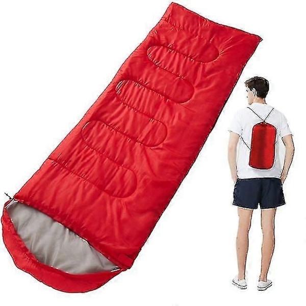Sovepose Ultralett Camping Vanntett Sovepose Fortykket Vinter Varm Sovepose Voksen-Perfekt Red