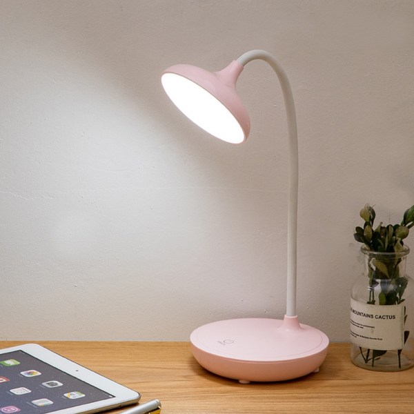 Himmennettävä LED-pöytävalaisin Lukuvalopöytä Joustava Ladattava - Perfet pink