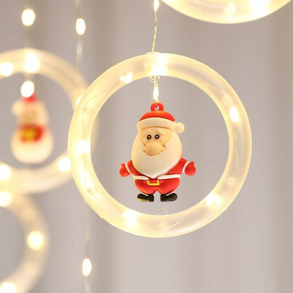 Christmas String Lights, 9,8ft 120 LED Santa Claus String Lights, Vattentät koppar Twinkle Lights, USB driven hängande juldekoration - HARRY