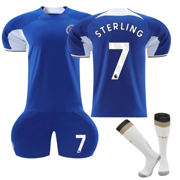 2023/24 Chelsea hjemmeskjorte #7 Sterling fotballskjorte – perfekt 16(90-100CM)