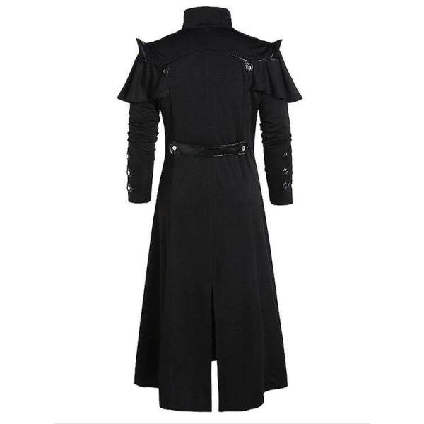 Steampunk Tuxedo Jacka för män Gothic Coat Halloween kostym - Perfet XL Black