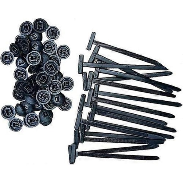 Nylon Universal Kabelbuntstroppspenne, Kraftig Selvlåsende Nylon Buntebåndholder - Perfekt 50pcs