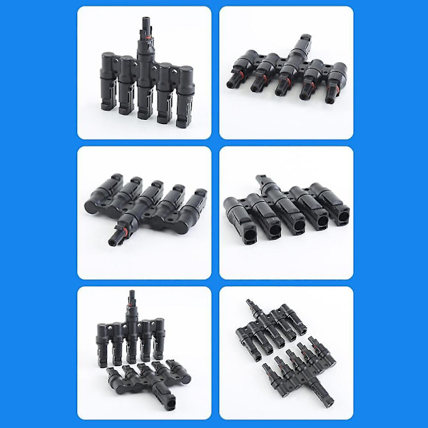 3 till 1 Solcellskontakt 1500v 50a 2t 3t 4t 5t 6t Gren Parallel Koppling Ip67 Elektrisk Solpanel Kabelkontakt-Perfet