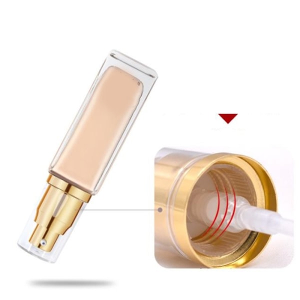 1st Liquid Foundation Pump Fluid With Button Protect cap No le Gold