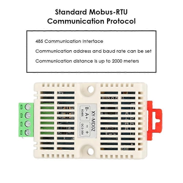 RS485 Temperatur- och Fuktighetssändare RS485 Modbus-TRU Temperatursensor Temperatur-Fuktighetssensorer Temperatur- och Fuktighetsövervakning-Perfet