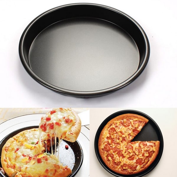 ny rund djup tallrik pizzapanna 8" Non-stick pajbricka Bakning Kitc - Perfet