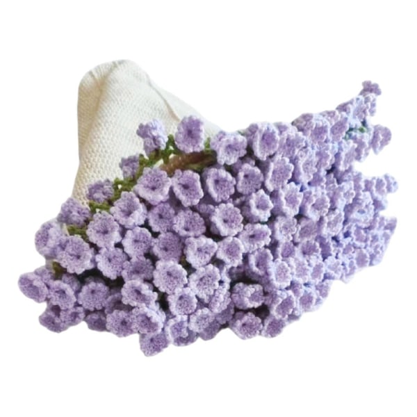 Bouquet Filt Virkningskit Virkningsstartkit Dekoration Multifunktionell Mode DIY Hantverk Stickkit för Entusiaster Perfekt som Gåva Violet