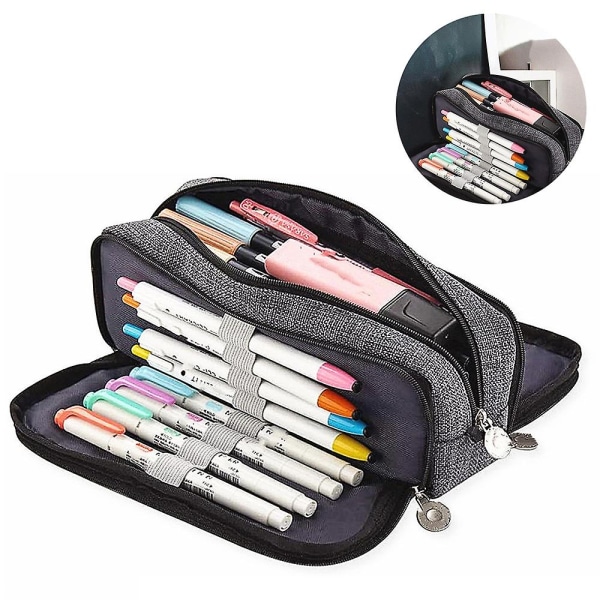 Large case, durable pencil case with large capacity, minimalist portable - Perfet