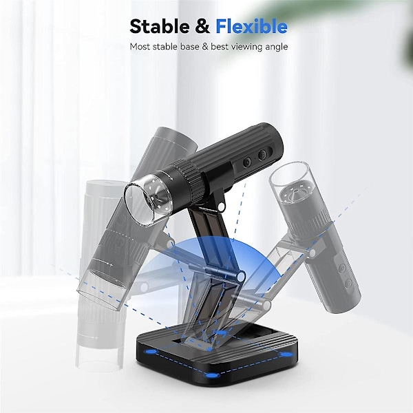 Trådløst digitalt mikroskop 1000X 1080P HD WiFi Bærbart håndholdt USB Mini Mikroskop Kamera Magnif-Perfet