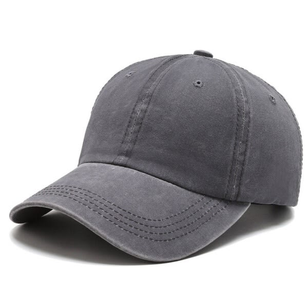 Cap Vintage Distressed Jeans Washed Strapback Grå grå- Perfet gray one size