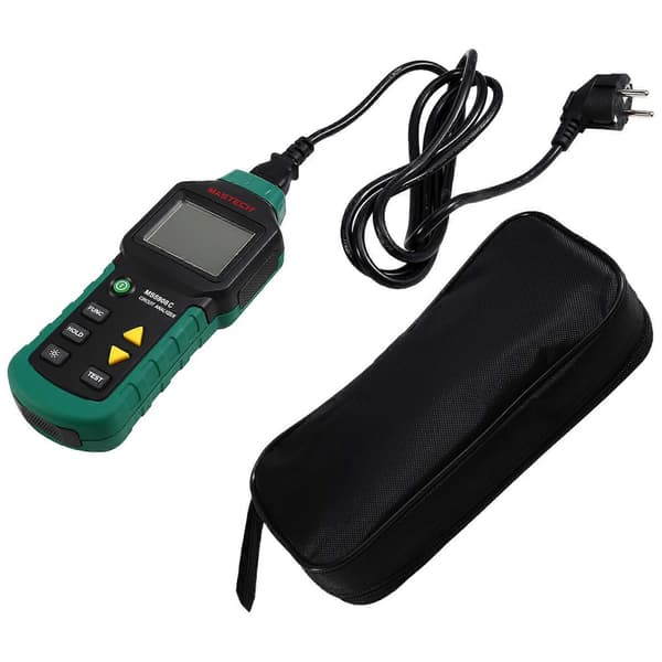 MS5908C LCD Strømbryteranalysator RCD Tester EU-plugg-Perfekt