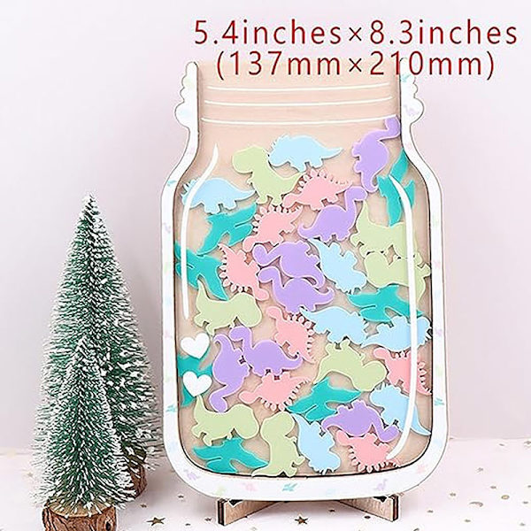 1PC Star Reward Jar Children Reward System Puinen levy Colorfu värikkäät tähdet- Perfet colorful stars ONESIZE