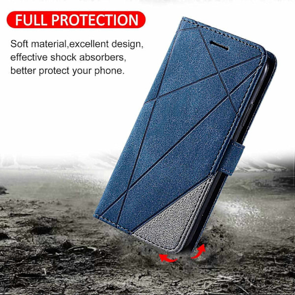 Fodral Kompatibelt med iPhone 11 Läder Magnetiskt Foliofodral med Korthållare Kompatibelt med iPhone 11-Perfet Blue