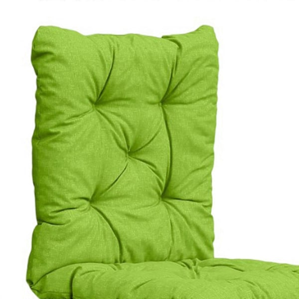 Hög Rygg Tuftad Dynersättning för Ute- och Inomhusbruk, Sittdynor för Uteplats - Perfet Green