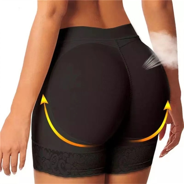 Butt Lifter Trosa Body Shaper Vadderade Lift Bum Hip Trosor - Perfet Black M