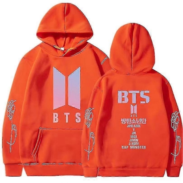 BTS Unisex Hættetrøje Casual Hoodie Cosplay Jakke Top V-Perfet orange M