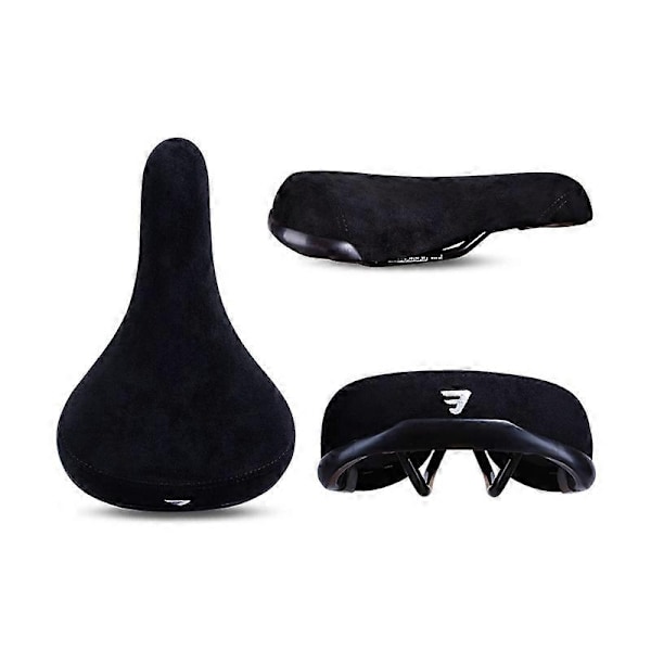 Cykelsadel hjul svart med logotyp cykelsadel flanell cykelsadel broderad logotyp 8mm skena - Perfet 43004