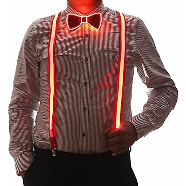 LED seler med LED butterfly, lysende butterfly, LED butterfly, perfekt til musikfestivaler, Halloween kostumefester - perfekt Red