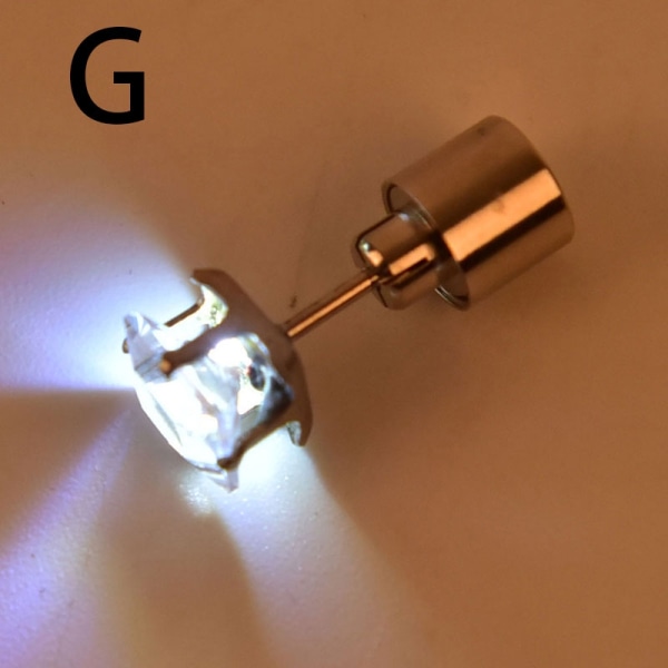 1st Party Charm LED-øredobber lyser opp krone glødende krystalløre - Perfet White One Size